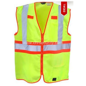 Men's High-Visibility Mesh Yellow Work Vest